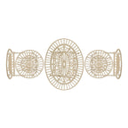 Ensemble bistrot intérieur/extérieur 3 pièces Alpine Corporation, table et chaises pliantes, blanc