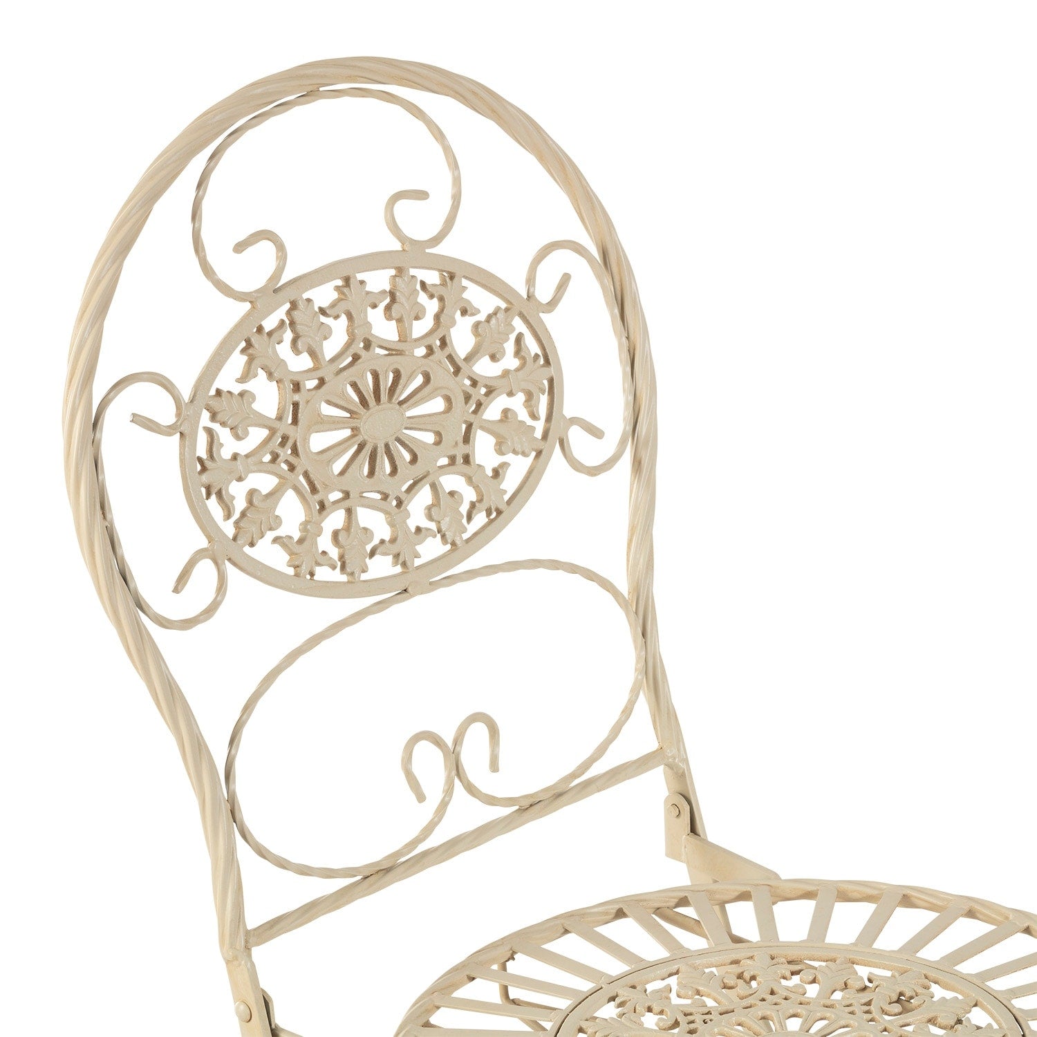 Ensemble bistrot intérieur/extérieur 3 pièces Alpine Corporation, table et chaises pliantes, blanc