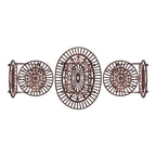 Ensemble bistrot ovale intérieur/extérieur 3 pièces Alpine Corporation, table pliante et chaises de patio, bronze