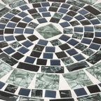 Ensemble bistrot 3 pièces intérieur/extérieur en mosaïque de verre marbré Alpine Corporation, table et chaises pliantes pour patio