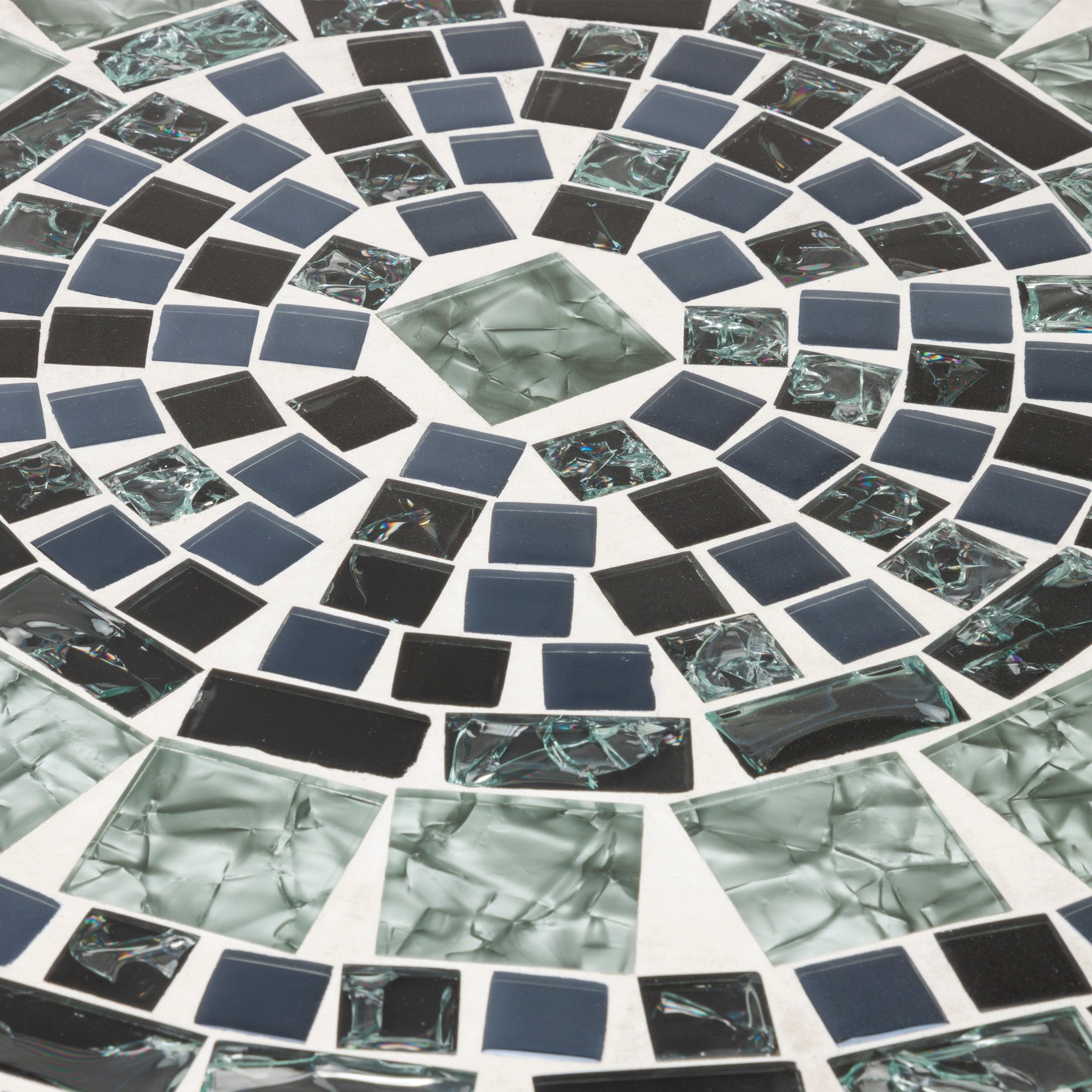 Ensemble bistrot 3 pièces intérieur/extérieur en mosaïque de verre marbré Alpine Corporation, table et chaises pliantes pour patio