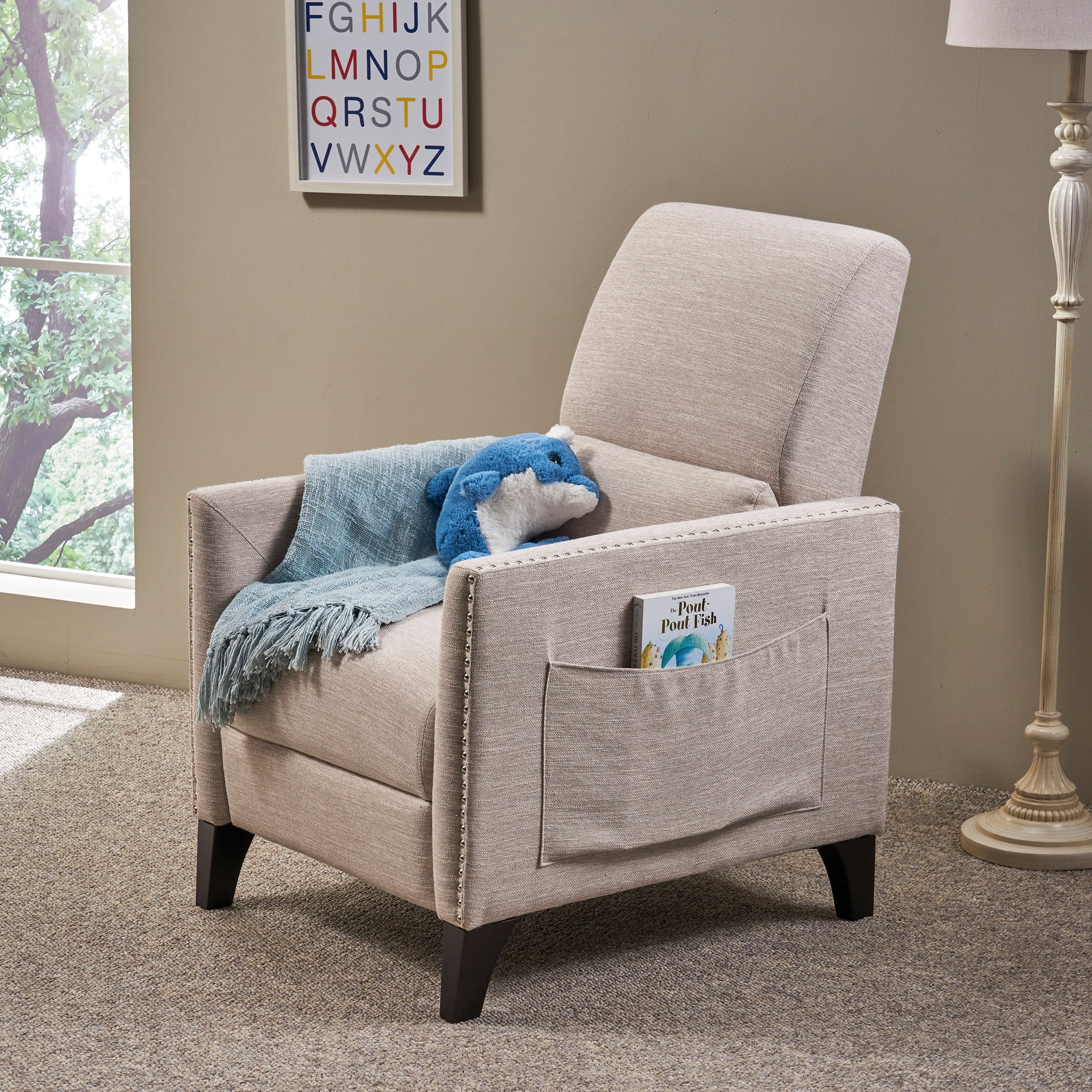 Fauteuil inclinable contemporain en tissu Alscot par Christopher Knight Home