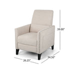 Fauteuil inclinable contemporain en tissu Alscot par Christopher Knight Home