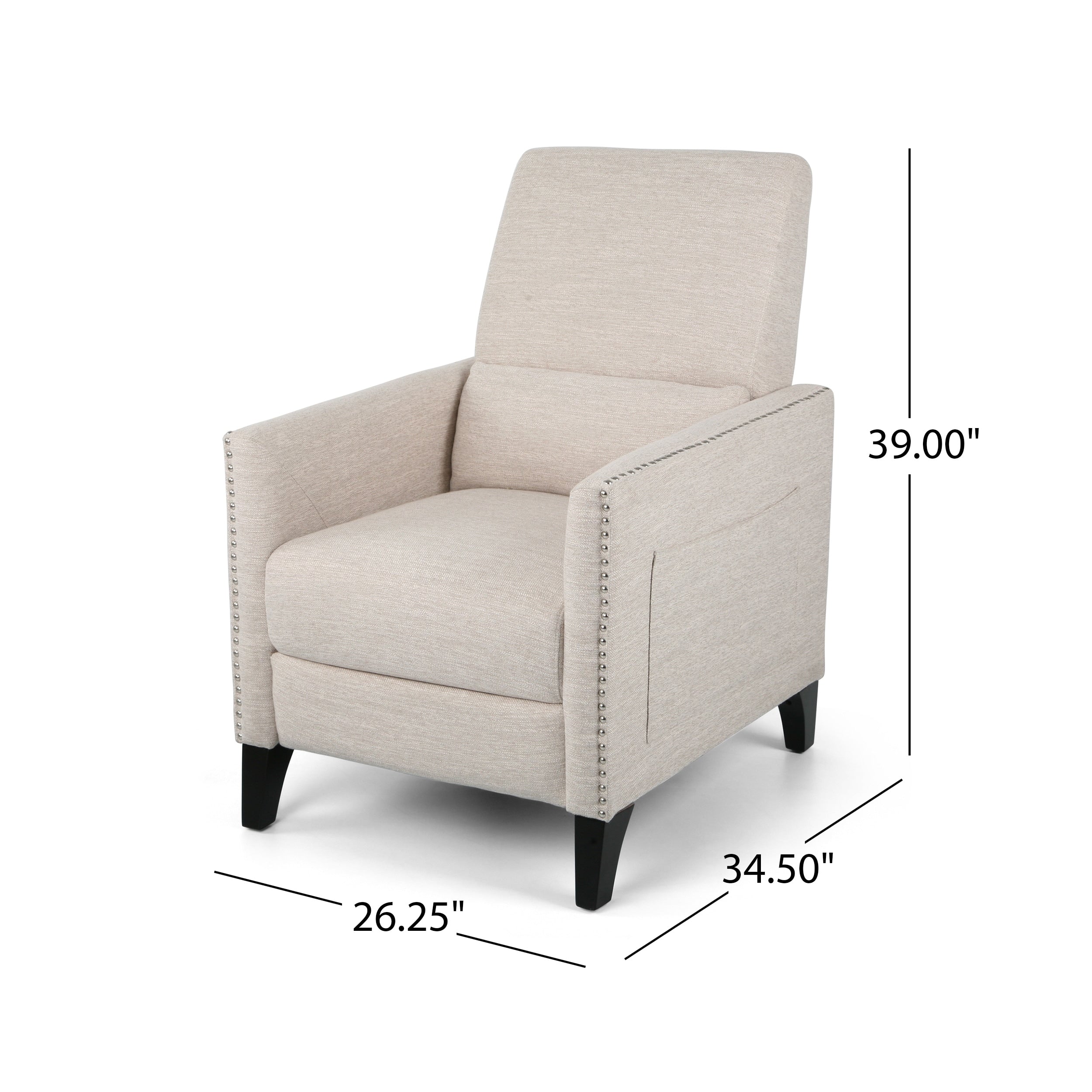 Fauteuil inclinable contemporain en tissu Alscot par Christopher Knight Home