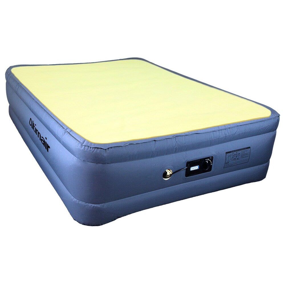 Matelas pneumatique Altimair pleine grandeur avec surmatelas en mousse à mémoire de forme de 2,5 cm et drap-housse