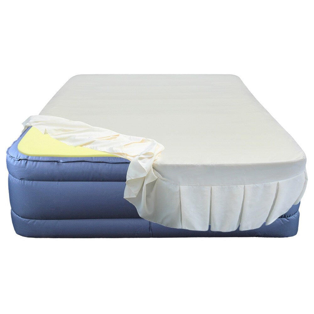 Matelas pneumatique Altimair pleine grandeur avec surmatelas en mousse à mémoire de forme de 2,5 cm et drap-housse