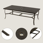 Ensemble de salle à manger de patio en aluminium EGEIROS LIFE AluLux 9 pièces avec coussins lavables