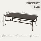 Ensemble de salle à manger de patio en aluminium EGEIROS LIFE AluLux 9 pièces avec coussins lavables