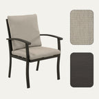 Ensemble de salle à manger de patio en aluminium EGEIROS LIFE AluLux 9 pièces avec coussins lavables