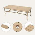 Ensemble de salle à manger de patio en aluminium EGEIROS LIFE AluLux 9 pièces avec coussins lavables