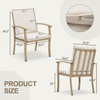 Ensemble de salle à manger de patio en aluminium EGEIROS LIFE AluLux 9 pièces avec coussins lavables