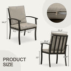 Ensemble de salle à manger de patio en aluminium EGEIROS LIFE AluLux 9 pièces avec coussins lavables