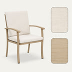 Ensemble de salle à manger de patio en aluminium EGEIROS LIFE AluLux 9 pièces avec coussins lavables