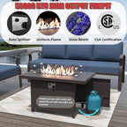 Ensemble de canapés d'angle en aluminium, ensemble de canapés d'extérieur pour patio avec accoudoirs et repose-pieds