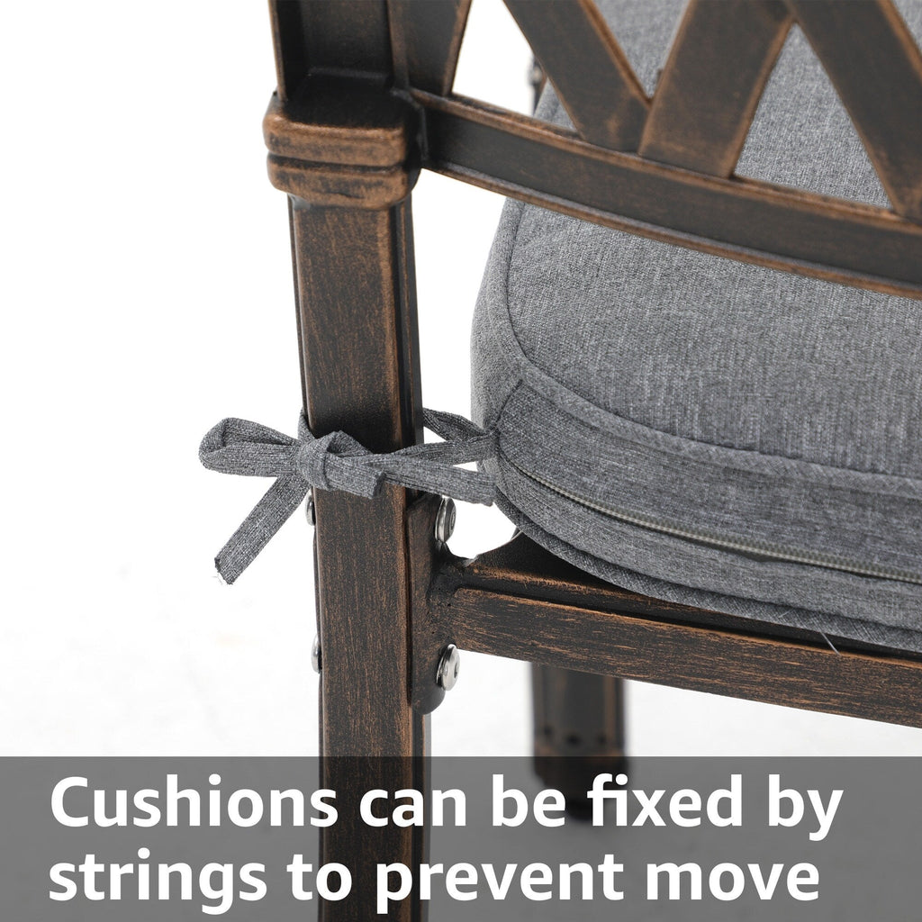 Ensemble de salle à manger rectangulaire d'extérieur en aluminium 9 pièces avec coussins et trou pour parasol