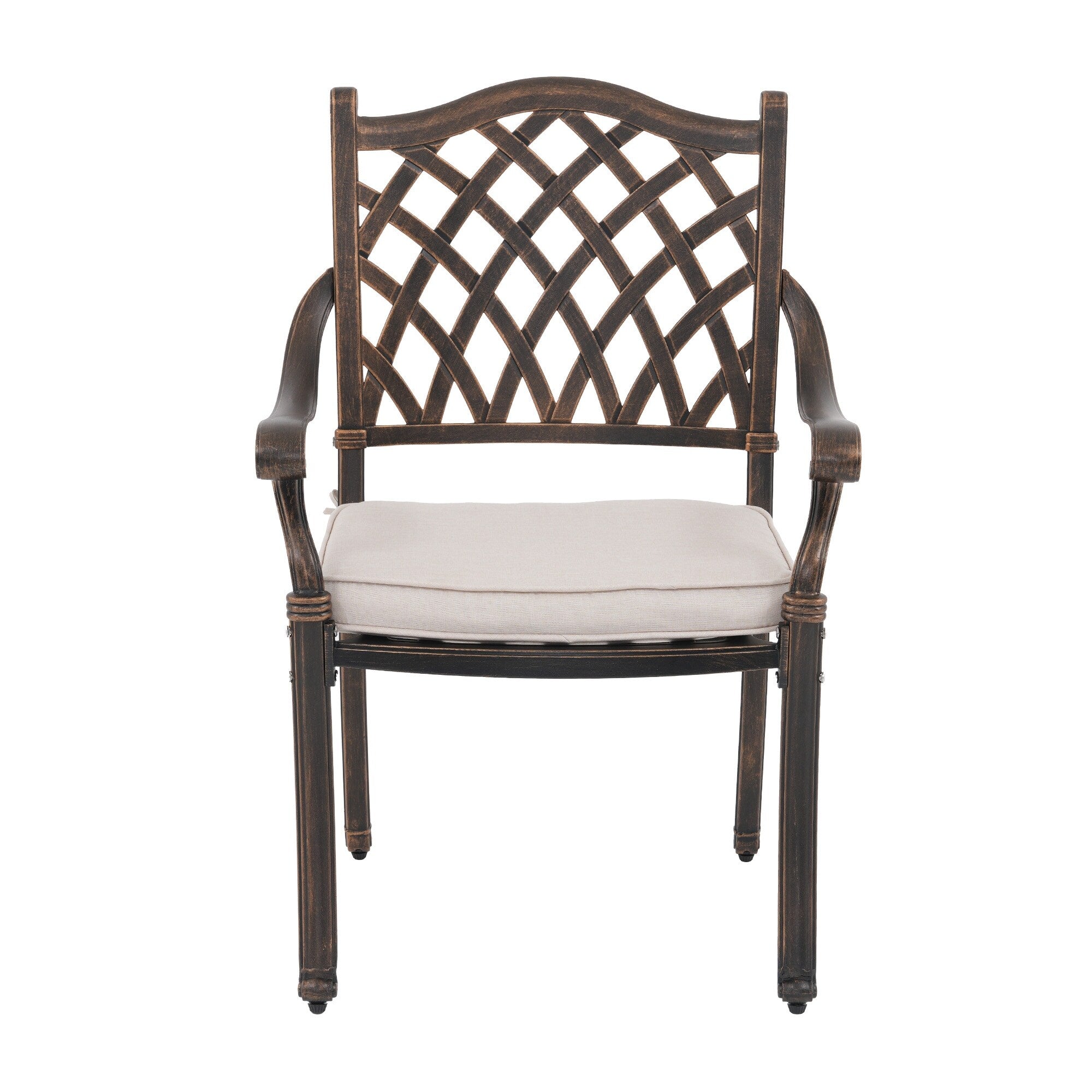 Ensemble de salle à manger rectangulaire d'extérieur en aluminium 9 pièces avec coussins et trou pour parasol