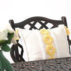 Ensemble de salle à manger rectangulaire d'extérieur en aluminium 9 pièces avec coussins et trou pour parasol