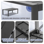 Ensemble de meubles de patio en aluminium 4 pièces, ensemble de conversation d'extérieur moderne avec canapé sectionnel