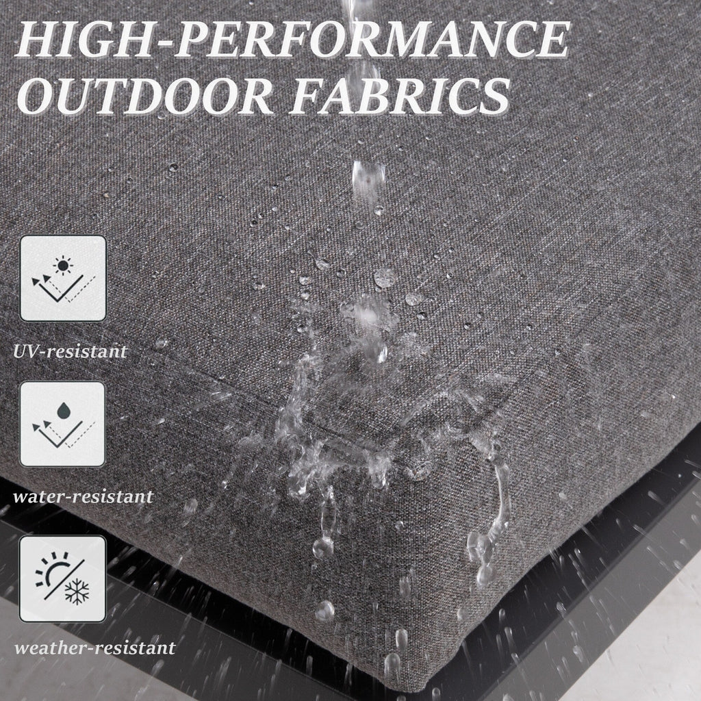 Ensemble de meubles de patio en aluminium 5 pièces avec table basse