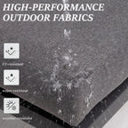 Ensemble de meubles de patio en aluminium 5 pièces avec table basse