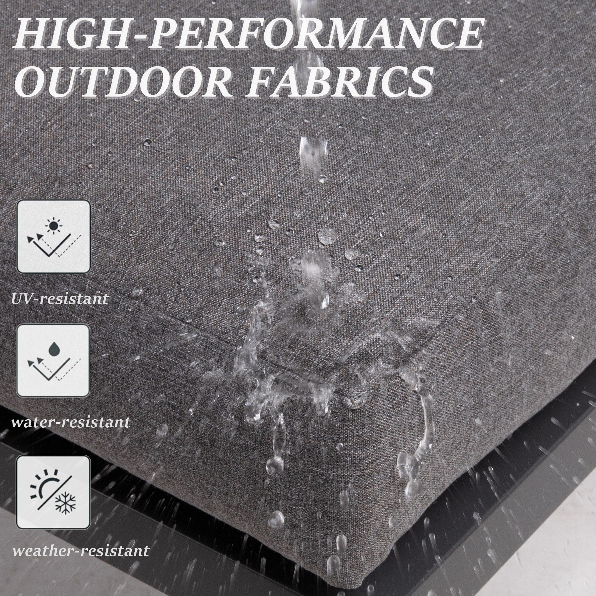 Ensemble de meubles de patio en aluminium 5 pièces avec table basse