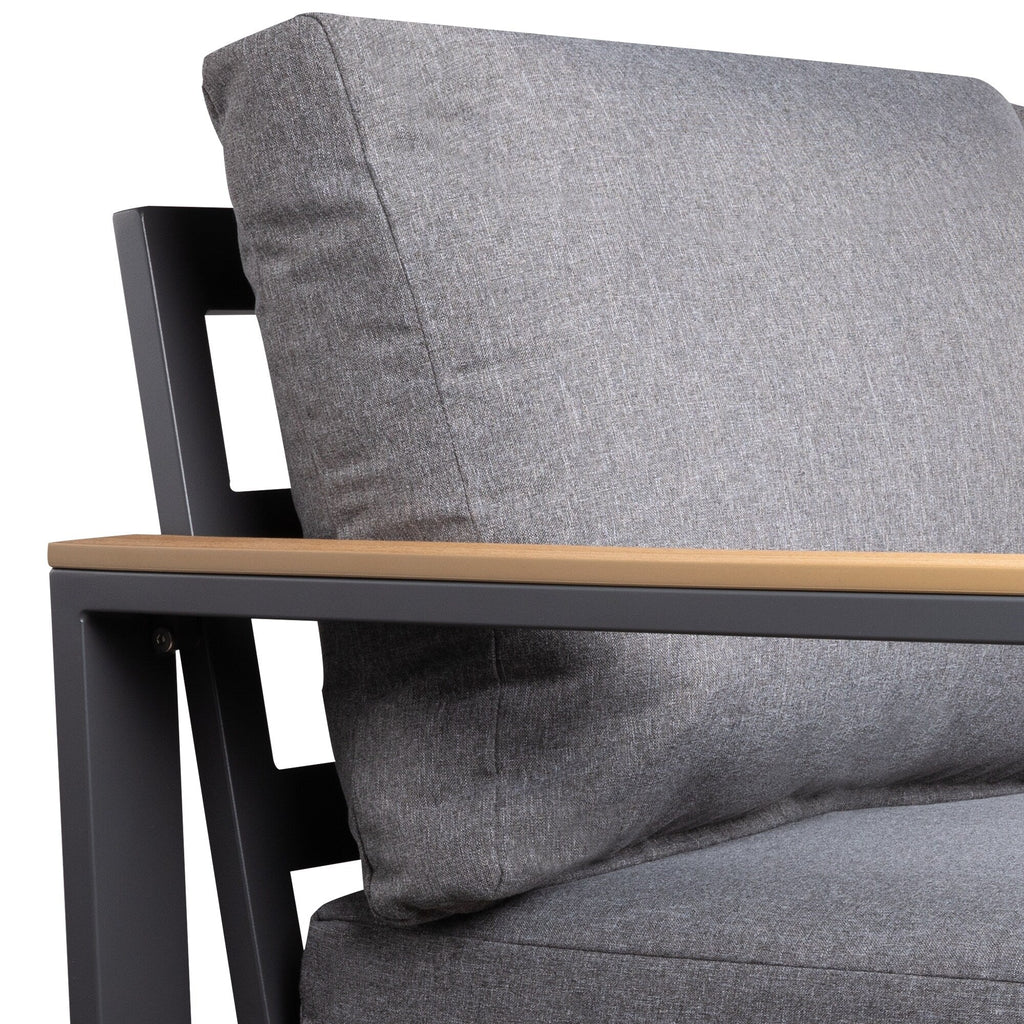 Ensemble de meubles de patio en aluminium 5 pièces avec table basse