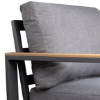 Ensemble de meubles de patio en aluminium 5 pièces avec table basse