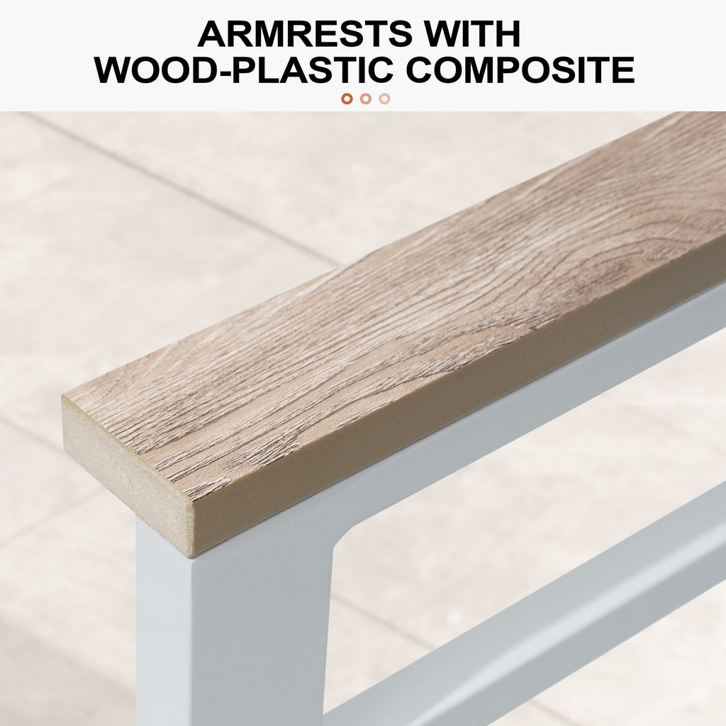 Ensemble de meubles de patio en aluminium 6/7/8 pièces Ensemble de conversation d'extérieur moderne Ensemble de canapé sectionnel