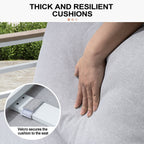 Ensemble de meubles de patio en aluminium 6/7/8 pièces Ensemble de conversation d'extérieur moderne Ensemble de canapé sectionnel