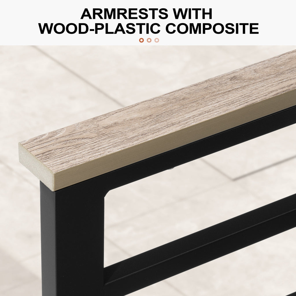 Ensemble de meubles de patio en aluminium 6/7/8 pièces Ensemble de conversation d'extérieur moderne Ensemble de canapé sectionnel