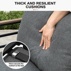 Ensemble de meubles de patio en aluminium 6/7/8 pièces Ensemble de conversation d'extérieur moderne Ensemble de canapé sectionnel