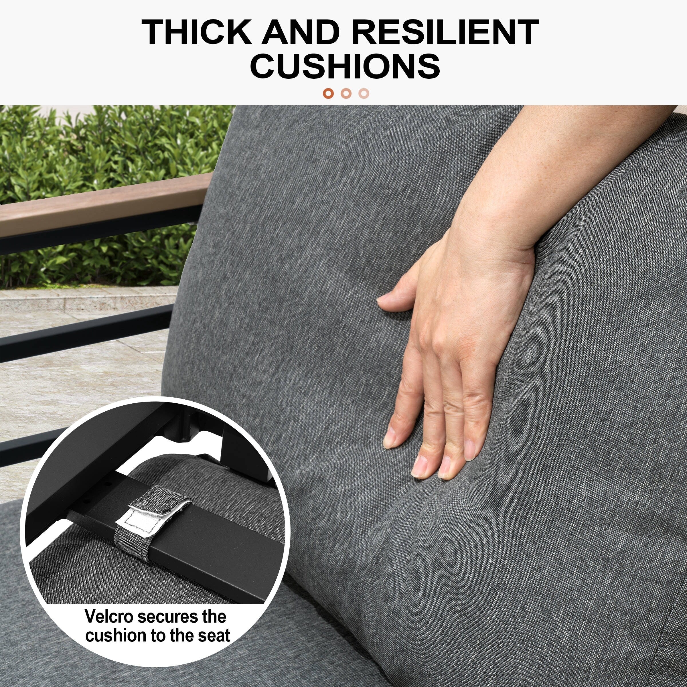 Ensemble de meubles de patio en aluminium 6/7/8 pièces Ensemble de conversation d'extérieur moderne Ensemble de canapé sectionnel