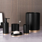 Corbeille à papier Amal - Noir/Or