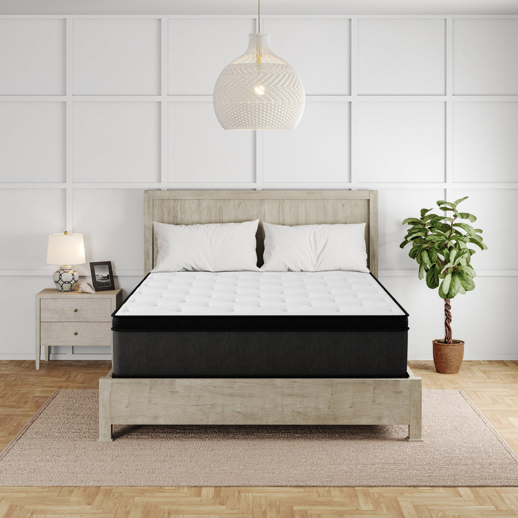 Matelas hybride Amaris, 14 pouces, mousse à mémoire de forme infusée de cuivre rafraîchissante, Euro Top, certifié CertiPUR US et Greenguard Gold