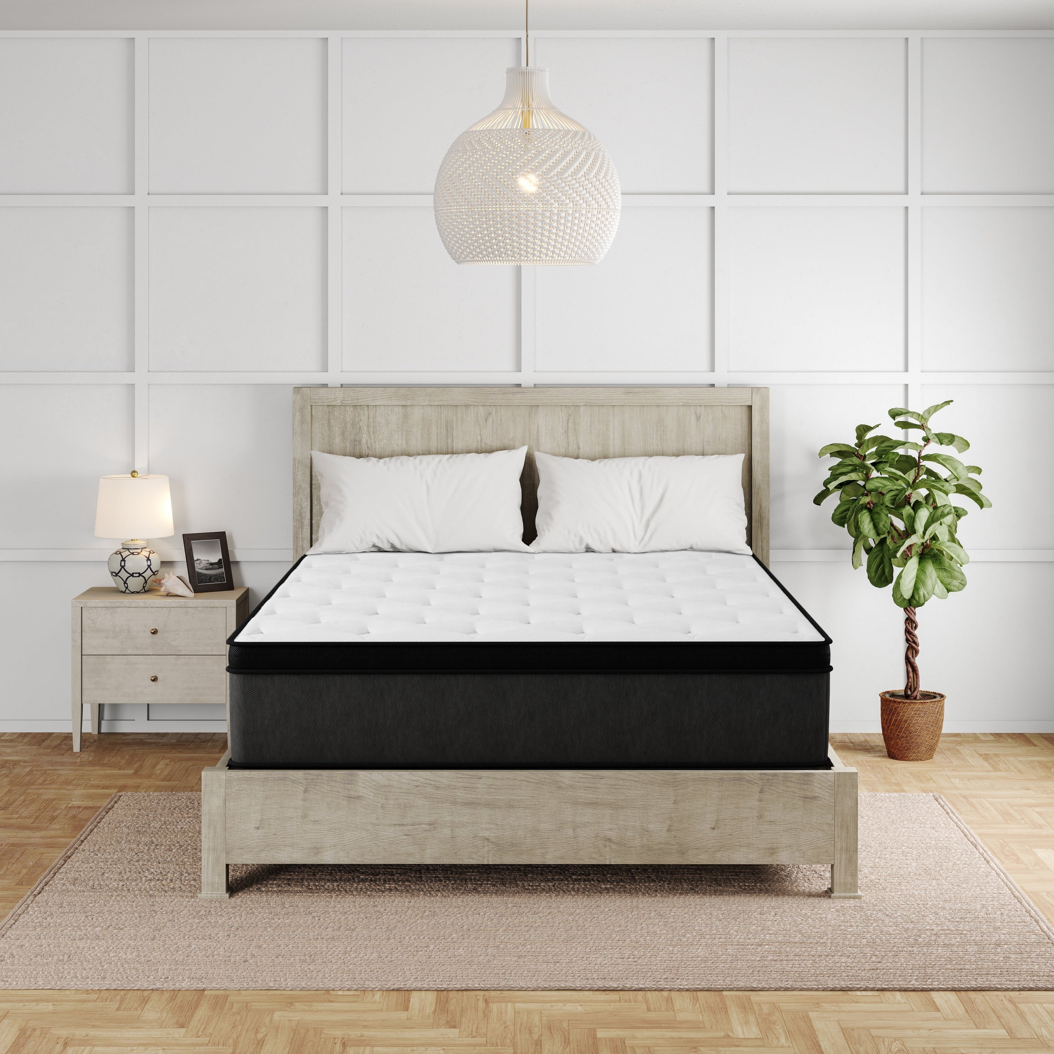 Matelas hybride Amaris, 14 pouces, mousse à mémoire de forme infusée de cuivre rafraîchissante, Euro Top, certifié CertiPUR US et Greenguard Gold