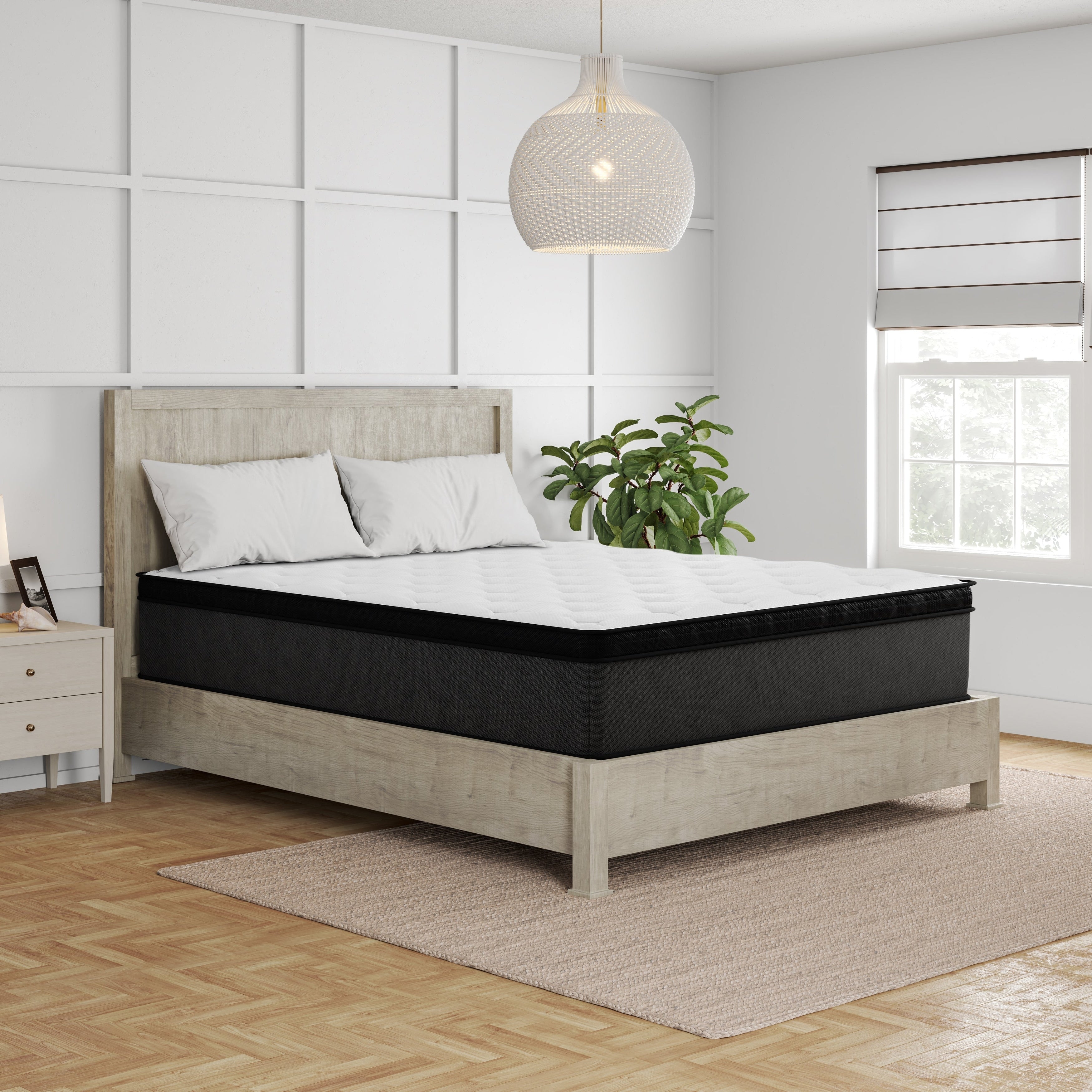 Matelas hybride Amaris, 14 pouces, mousse à mémoire de forme infusée de cuivre rafraîchissante, Euro Top, certifié CertiPUR US et Greenguard Gold