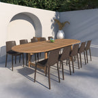Ensemble de salle à manger d'extérieur Amazonia 11 pièces en teck et résine