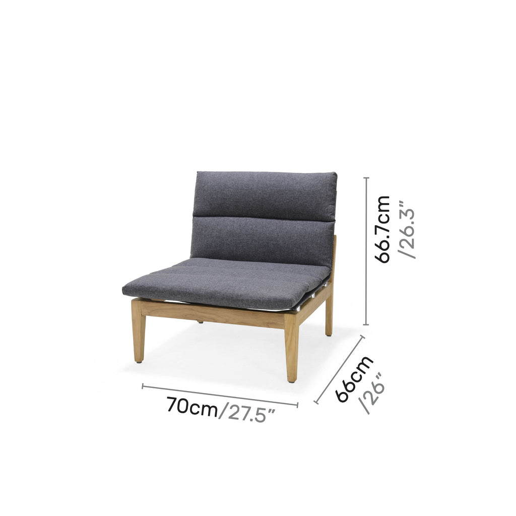 Ensemble de 6 sièges d'extérieur en teck FSC Amazonia Arnhou