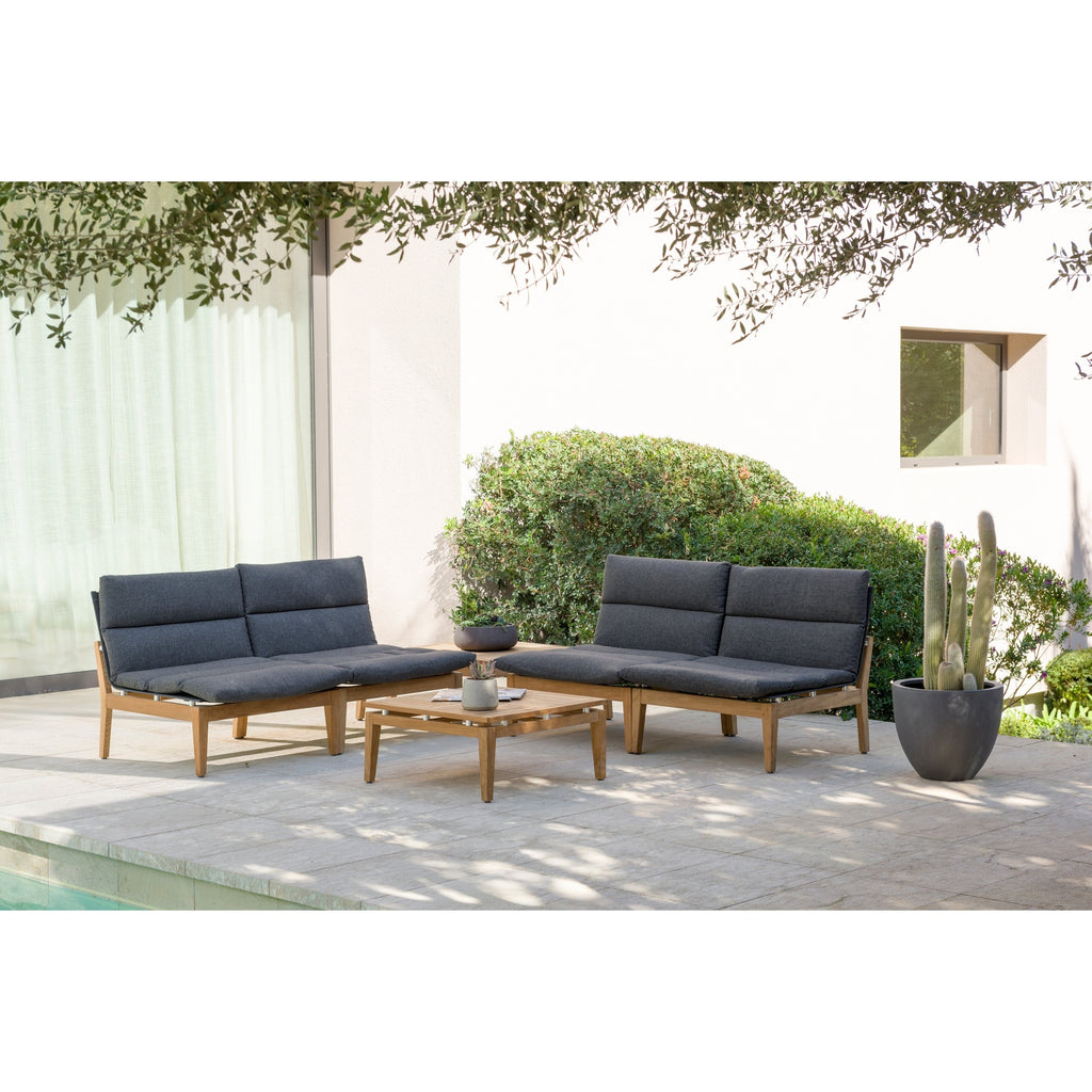 Ensemble de 6 sièges d'extérieur en teck FSC Amazonia Arnhou