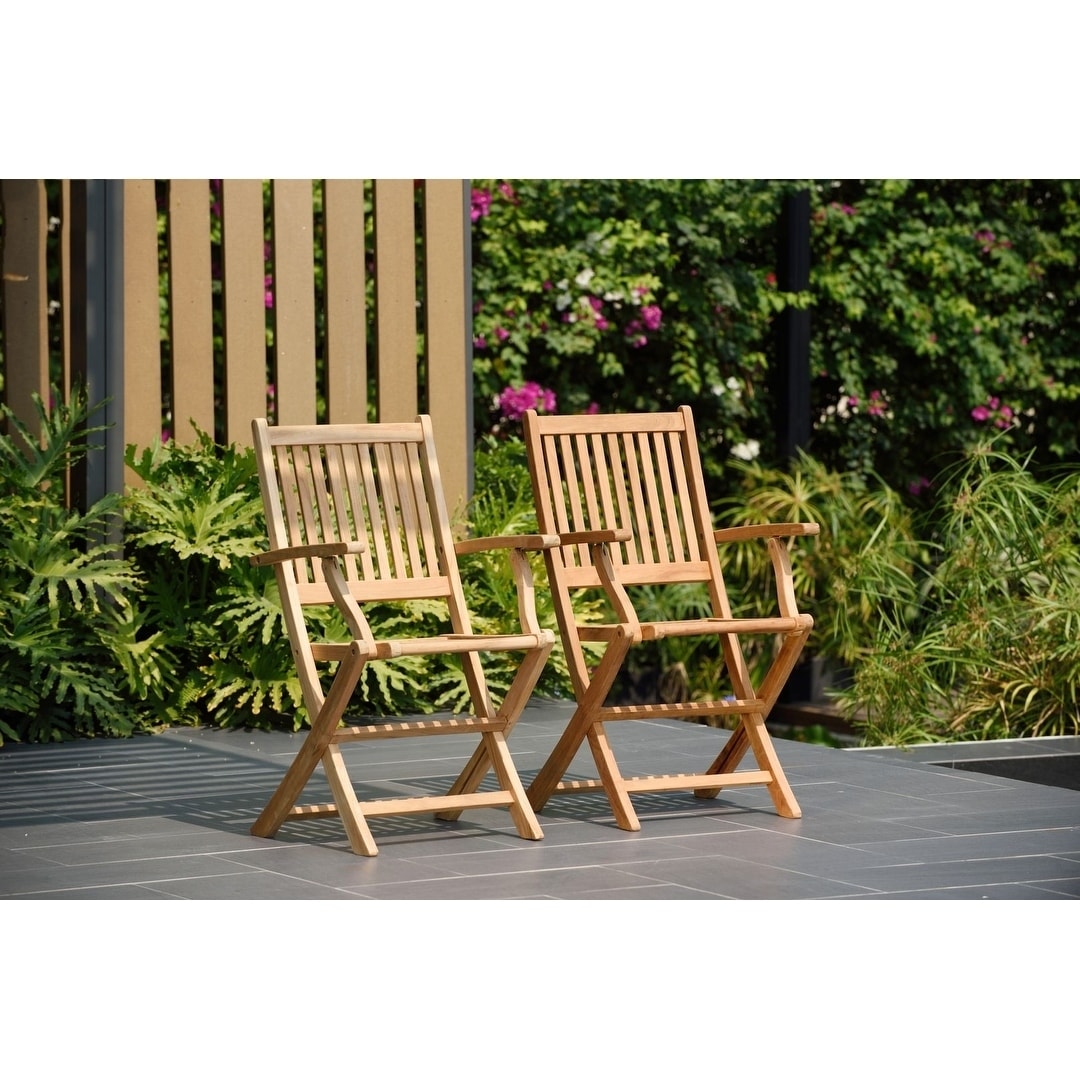 Ensemble de salle à manger rectangulaire 7 pièces en teck Amazonia Augusta - 7 pièces