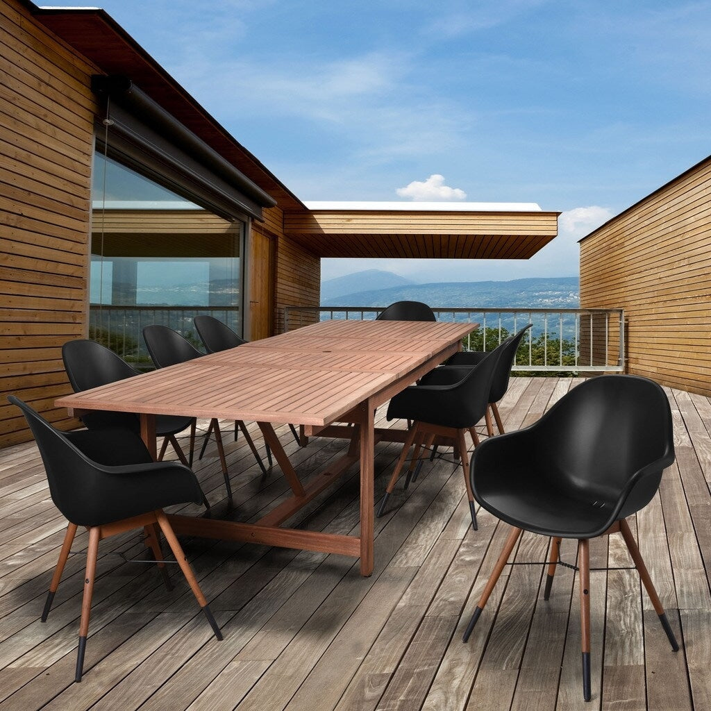 Ensemble de salle à manger rectangulaire extensible de 11 pièces Amazonia Bonita