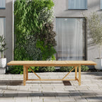 Ensemble de salle à manger d'extérieur en bois certifié FSC Amazonia Camille