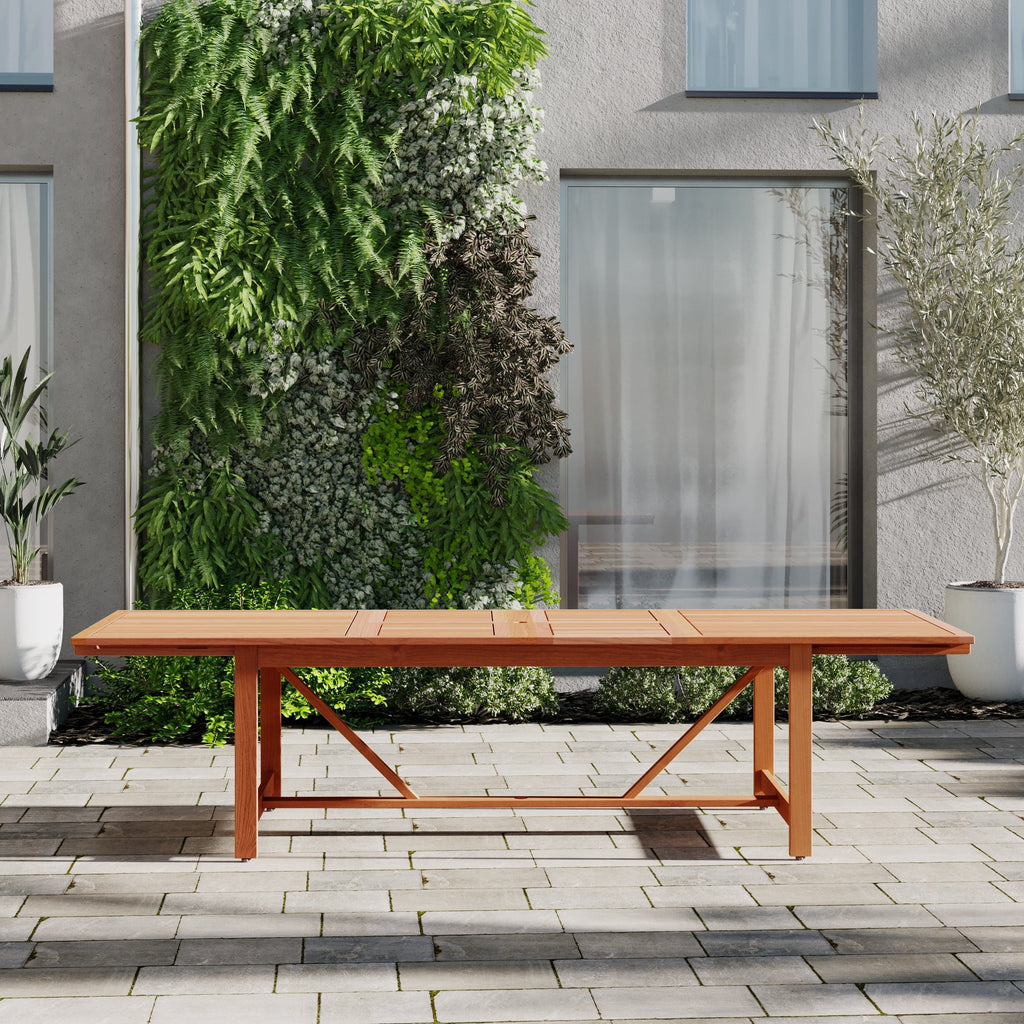 Ensemble de salle à manger d'extérieur en bois certifié FSC Amazonia Camille