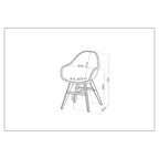 Ensemble de salle à manger rectangulaire Amazonia Deluxe Hawaii en bois et résine, 9 pièces