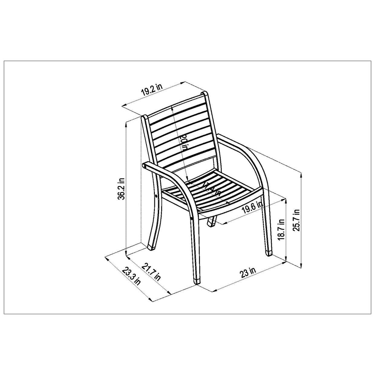 Ensemble de salle à manger d'extérieur Amazonia en bois FSC 7 pièces avec plateau tournant - 7 pièces - 7 pièces