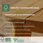 Ensemble de salle à manger d'extérieur Amazonia Macker 11 pièces en bois certifié FSC