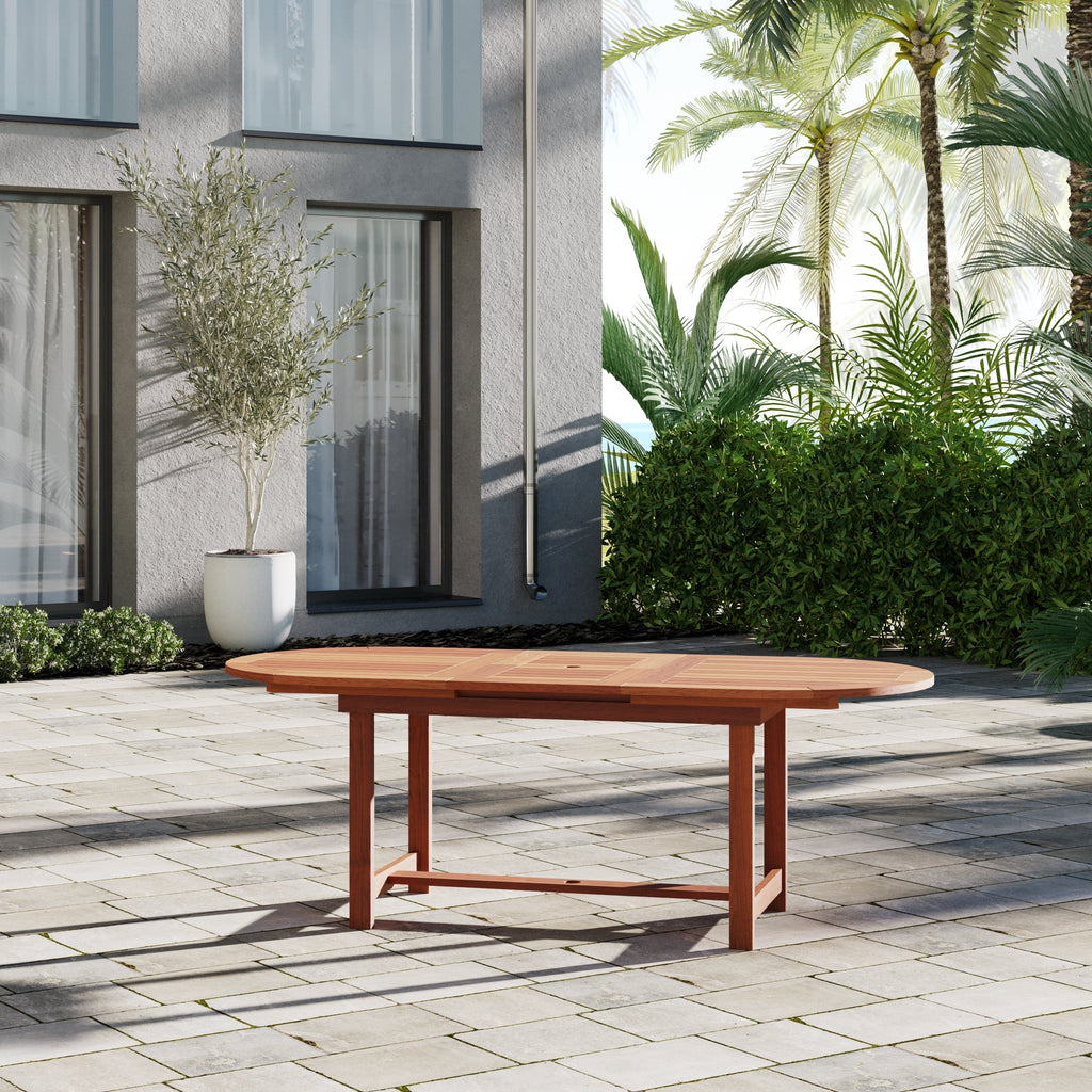 Ensemble de salle à manger d'extérieur Amazonia Miller en bois certifié FSC, 7 pièces - 7 pièces