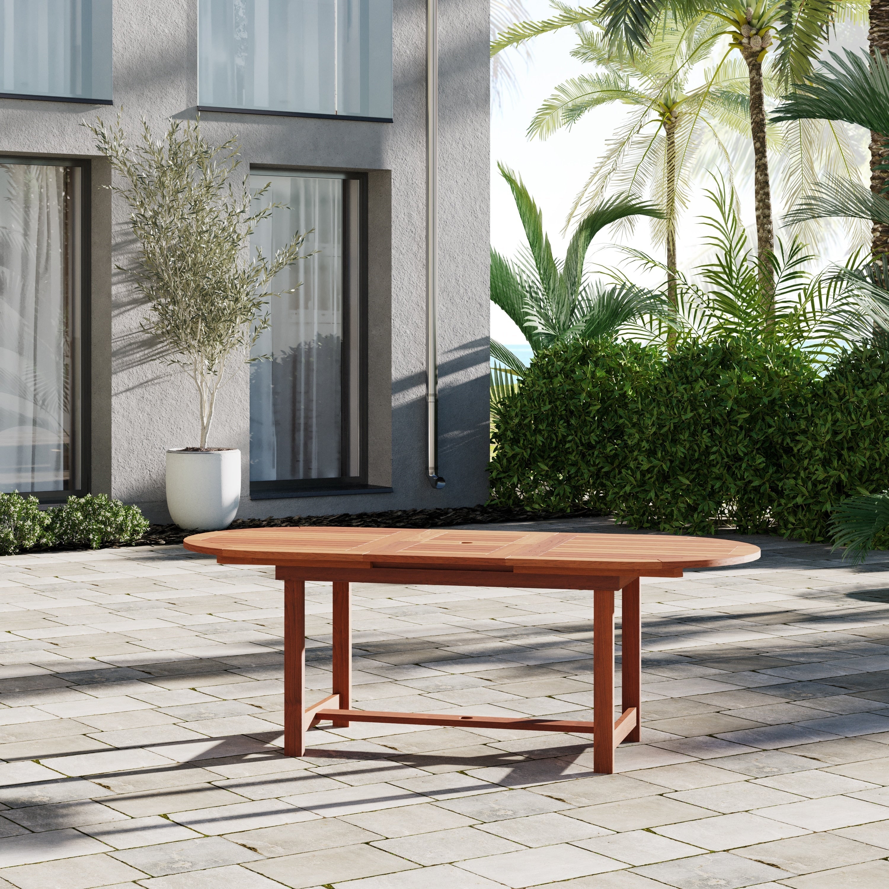 Ensemble de salle à manger d'extérieur Amazonia Miller en bois certifié FSC, 7 pièces - 7 pièces