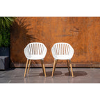 Ensemble de salle à manger d'extérieur en bois certifié FSC Amazonia Myers, 11 pièces