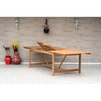 Ensemble de salle à manger extensible pour patio extérieur en bois certifié FSC Amazonia Nadia